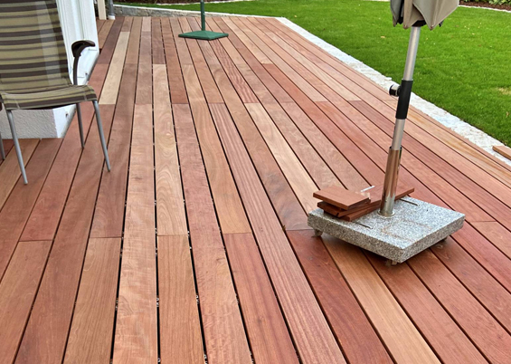 21x145mm Jatoba terrassebrædder - længde 550cm.