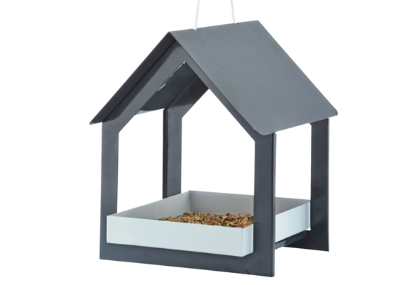 Gardenlife fuglefoderhus grå/hvid