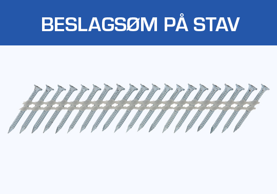 Beslagsøm på stav