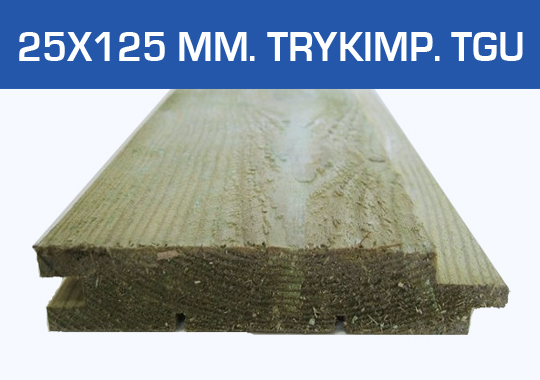 25x125 mm trykimp. TGU beklædning