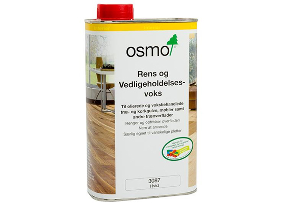 Osmo 3087 Rens- & Vedligeholdelsesvoks Hvid Silkemat 1,0 ltr