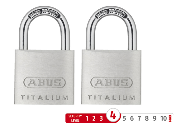 Abus 64TI/30 Hængelås Titalium 30 mm - 2 stk enslukkende