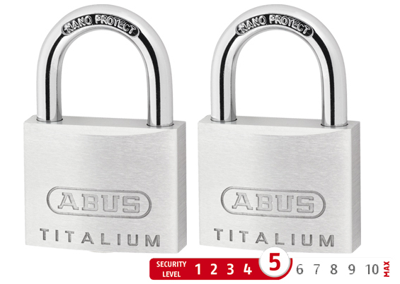 Abus 64TI/40 Hængelås Titalium 40 mm - 2 stk enslukkende