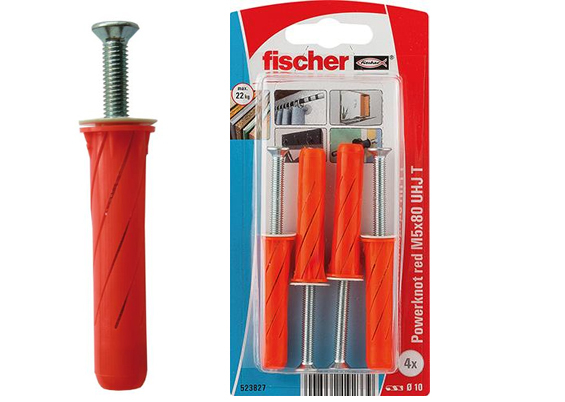 Fischer PowerKnot Hulrumsdybel Rød UH M5x65 4 stk