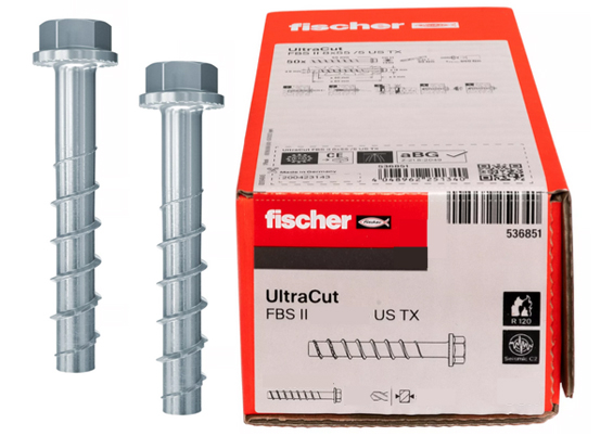 Fischer UltraCut Betonskrue FBS II 8x55 US TX 50 stk