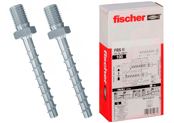 Fischer UltraCut Betonskrue FBS II 6x35 M8/19 med udvendig gevind 100 stk