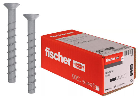 Fischer UltraCut FBS II CP 8x80 30/15 SK undersænket hoved 50 stk