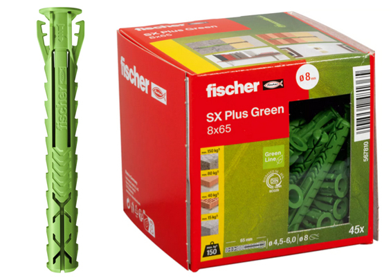 Fischer Ekspansionsplug SX Plus Green 5x25 - 90 stk