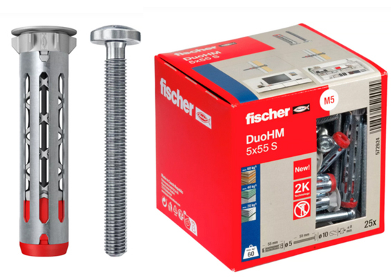 Fischer Hulrumsplug DuoHM 5 x 55 S PH TX 25 stk