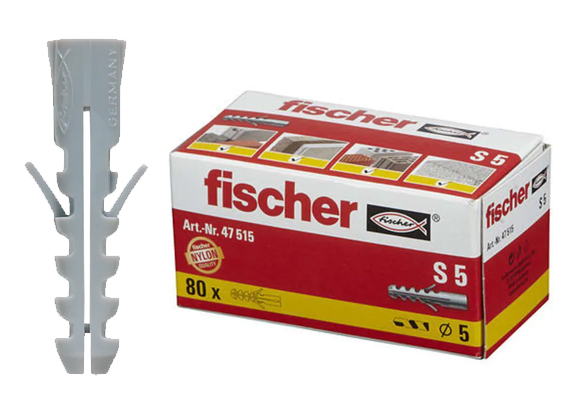 Fischer S Mur- & beton dybel 5x25 mm 80 stk