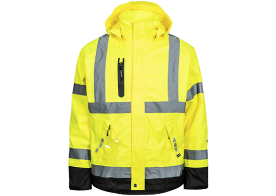 Lyngsøe Fox HI-VIZ Microtex Regnjakke Str. XS